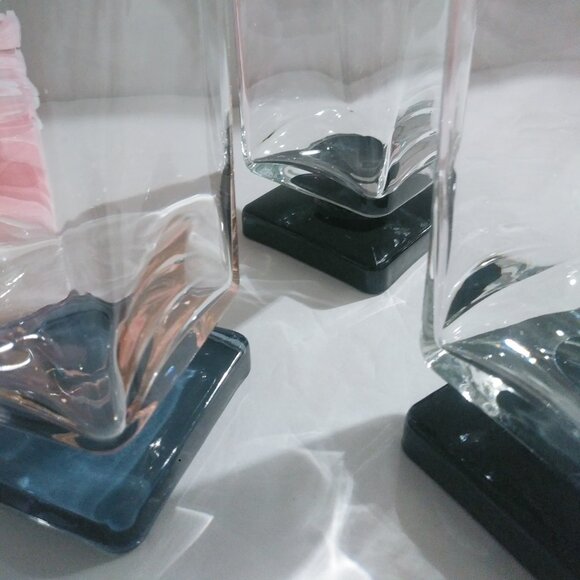 Cristal D'Arques Glasses Pink, Blue, Black Amaretto - Picture 7 of 7